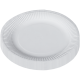 Set 10 farfurii de unica folosinta, din carton, albe, 23 CM